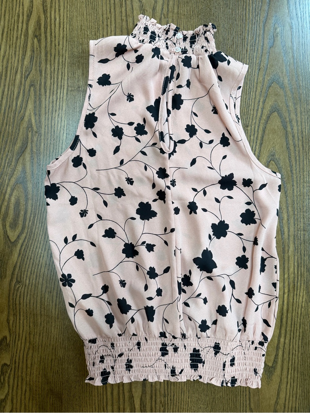 Sienna Sky Pink Floral Smocked High-Neck Sleeveless Top - Picture 2 of 3
